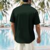 image:imageMens Bowling Shirts 1950s Hawaiian Vintage Button Down Short Sleeve Shirts Summer Casual Holiday Beach ShirtsDark Green Stripes