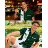 image:imageMens Bowling Shirts 1950s Hawaiian Vintage Button Down Short Sleeve Shirts Summer Casual Holiday Beach ShirtsGreen Four Leaf Clover Martini