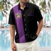 image:imageMens Bowling Shirts 1950s Hawaiian Vintage Button Down Short Sleeve Shirts Summer Casual Holiday Beach ShirtsMardi Gras Golden Mask