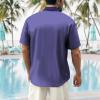 image:imageMens Bowling Shirts 1950s Hawaiian Vintage Button Down Short Sleeve Shirts Summer Casual Holiday Beach ShirtsPurple Yellow Stripes