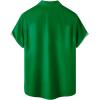 image:imageMens Bowling Shirts 1950s Hawaiian Vintage Button Down Short Sleeve Shirts Summer Casual Holiday Beach ShirtsSt Patrick Green Gold Line Shamrock