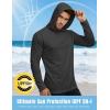 image:imageMens UPF 50 Long Sleeve Tee Shirts UV Sun Protection Quick Dry Tee Shirt Swim Athletic Running WorkoutZ1 Hoodie Dark Grey
