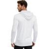image:imageMens UPF 50 Long Sleeve Tee Shirts UV Sun Protection Quick Dry Tee Shirt Swim Athletic Running WorkoutZ1 Hoodie White