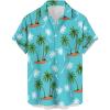 image:imageMens Bowling Shirts 1950s Hawaiian Vintage Button Down Short Sleeve Shirts Summer Casual Holiday Beach ShirtsAllover Print Hawaii Ocean Blue Island