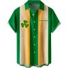 St. Patrick Green Gold Line Shamrock