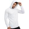 image:imageMens UPF 50 Long Sleeve Tee Shirts UV Sun Protection Quick Dry Tee Shirt Swim Athletic Running WorkoutZ1 Hoodie White