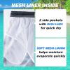 image:imageMens Swim Trunks Quick Dry Board Shorts with Mesh Lining Breathable Fit Print Beach Shorts Swimwear Bathing SuitsBlack White Palm