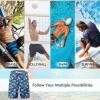 image:imageMens Swim Trunks Quick Dry Board Shorts with Mesh Lining Breathable Fit Print Beach Shorts Swimwear Bathing SuitsLeaves Floral