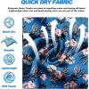 image:imageMens Swim Trunks Quick Dry Board Shorts with Mesh Lining Breathable Fit Print Beach Shorts Swimwear Bathing SuitsLeaves Floral