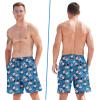 image:imageMens Swim Trunks Quick Dry Board Shorts with Mesh Lining Breathable Fit Print Beach Shorts Swimwear Bathing SuitsLeaves Floral