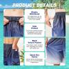 image:imageMens Swim Trunks Quick Dry Board Shorts with Mesh Lining Breathable Fit Print Beach Shorts Swimwear Bathing SuitsNavy Gradient Palm