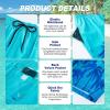 image:imageMens Swim Trunks Quick Dry Board Shorts with Mesh Lining Breathable Fit Print Beach Shorts Swimwear Bathing SuitsSky Blue Palm