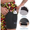 image:imageFT FENTENG Mens Swim Trunks with Compression Liner 9 Board Shorts 2 in 1 Quick Dry Beach Swimwear Bathing Suits for MenBanana Lipsc