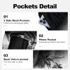 image:imageFT FENTENG Mens Swim Trunks with Compression Liner 9 Board Shorts 2 in 1 Quick Dry Beach Swimwear Bathing Suits for MenBlack Beach Palmc