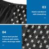 image:imageFT FENTENG Mens Swim Trunks with Compression Liner 9 Board Shorts 2 in 1 Quick Dry Beach Swimwear Bathing Suits for MenBlack Flagc