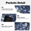 image:imageFT FENTENG Mens Swim Trunks with Compression Liner 9 Board Shorts 2 in 1 Quick Dry Beach Swimwear Bathing Suits for MenBlue Flagc