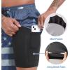 image:imageFT FENTENG Mens Swim Trunks with Compression Liner 9 Board Shorts 2 in 1 Quick Dry Beach Swimwear Bathing Suits for MenBlue Flagc