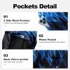 image:imageFT FENTENG Mens Swim Trunks with Compression Liner 9 Board Shorts 2 in 1 Quick Dry Beach Swimwear Bathing Suits for MenBlue Flamec
