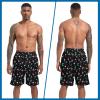 image:imageFT FENTENG Mens Swim Trunks with Compression Liner 9 Board Shorts 2 in 1 Quick Dry Beach Swimwear Bathing Suits for MenFlamingo Tree
