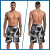 image:imageFT FENTENG Mens Swim Trunks with Compression Liner 9 Board Shorts 2 in 1 Quick Dry Beach Swimwear Bathing Suits for MenSkullc