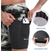 image:imageFT FENTENG Mens Swim Trunks with Compression Liner 9 Board Shorts 2 in 1 Quick Dry Beach Swimwear Bathing Suits for MenSkullc