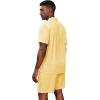 image:imageLzzidou Mens 2 Piece Outfit Short Set Striped Button Down Shirt and Drawstring Shorts Casual Summer Beach Matching SuitMustard Yellow Stripe