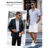 image:imageLzzidou Mens Short Sleeve Button Down Shirts Business Casual Wrinkle Free Dress ShirtBlue