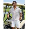 image:imageLzzidou Mens Short Sleeve Button Down Shirts Business Casual Wrinkle Free Dress ShirtFish