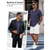 image:imageLzzidou Mens Short Sleeve Button Down Shirts Business Casual Wrinkle Free Dress ShirtNavy