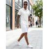 image:imageLzzidou Mens Short Sleeve Button Down Shirts Business Casual Wrinkle Free Dress ShirtWhite