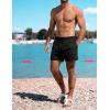 image:imageLzzidou Mens Swim Trunks 5 Inch Inseam with Compression Liner Quick Dry Bathing Suit Board Shorts SwimsuitBlack