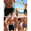 image:imageLzzidou Mens Swim Trunks 5 Inch Inseam with Compression Liner Quick Dry Bathing Suit Board Shorts SwimsuitBlack