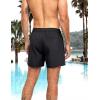 image:imageLzzidou Mens Swim Trunks 5 Inch Inseam with Compression Liner Quick Dry Bathing Suit Board Shorts SwimsuitBlack