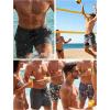 image:imageLzzidou Mens Swim Trunks 5 Inch Inseam with Compression Liner Quick Dry Bathing Suit Board Shorts SwimsuitGrey