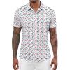 image:imageLzzidou Mens Short Sleeve Button Down Shirts Business Casual Wrinkle Free Dress ShirtFish