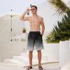 image:imageMens Swim Trunks Quick Dry Board Shorts with Mesh Lining Breathable Fit Hawaii Beach Shorts Swimwear Bathing SuitsBlack White Stripe