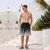 image:imageMens Swim Trunks Quick Dry Board Shorts with Mesh Lining Breathable Fit Hawaii Beach Shorts Swimwear Bathing SuitsBlack White Stripe