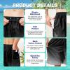 image:imageMens Swim Trunks Quick Dry Board Shorts with Mesh Lining Breathable Fit Hawaii Beach Shorts Swimwear Bathing SuitsBlack White Stripe