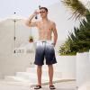image:imageMens Swim Trunks Quick Dry Board Shorts with Mesh Lining Breathable Fit Hawaii Beach Shorts Swimwear Bathing SuitsNavy White Gradient