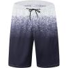 image:imageMens Swim Trunks Quick Dry Board Shorts with Mesh Lining Breathable Fit Hawaii Beach Shorts Swimwear Bathing SuitsNavy White Gradient