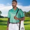 image:imageMens Golf Shirt Short Sleeve Dry Fit Print Moisture Wicking Performance Patterns Collared Polo ShirtRugby Sports