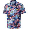 image:imageMens Casual Button Down Shirts Regular Fit Short Sleeve Hawaiian Shirt for MenAmerica 250 Yearsd