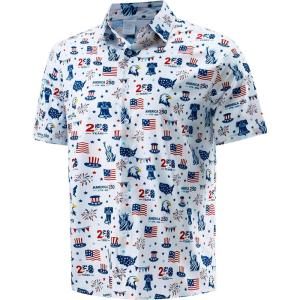 image:imageMens Casual Button Down Shirts Regular Fit Short Sleeve Hawaiian Shirt for MenAmerica 250 Yearsa