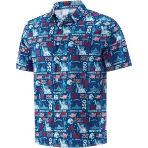 image:imageMens Casual Button Down Shirts Regular Fit Short Sleeve Hawaiian Shirt for MenAmerica 250 Yearsf