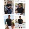 image:imageLzzidou Mens Short Sleeve Henley Shirt  Slim Fit Casual 2Button Placket TShirts 95 Cotton StretchBlack
