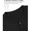 image:imageLzzidou Mens Short Sleeve Henley Shirt  Slim Fit Casual 2Button Placket TShirts 95 Cotton StretchBlack