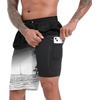 image:imageFT FENTENG Mens Swim Trunks with Compression Liner 9 Big and Tall Board Shorts 2 in 1 Quick Dry Long Swimwear Bathing SuitsBlack Beach Palmc