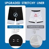 image:imageFT FENTENG Mens Swim Trunks with Compression Liner 9 Big and Tall Board Shorts 2 in 1 Quick Dry Long Swimwear Bathing SuitsBlack Beach Palmc