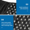 image:imageFT FENTENG Mens Swim Trunks with Compression Liner 9 Big and Tall Board Shorts 2 in 1 Quick Dry Long Swimwear Bathing SuitsBlack Flagc