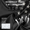 image:imageFT FENTENG Mens Swim Trunks with Compression Liner 9 Big and Tall Board Shorts 2 in 1 Quick Dry Long Swimwear Bathing SuitsBlack Flagc